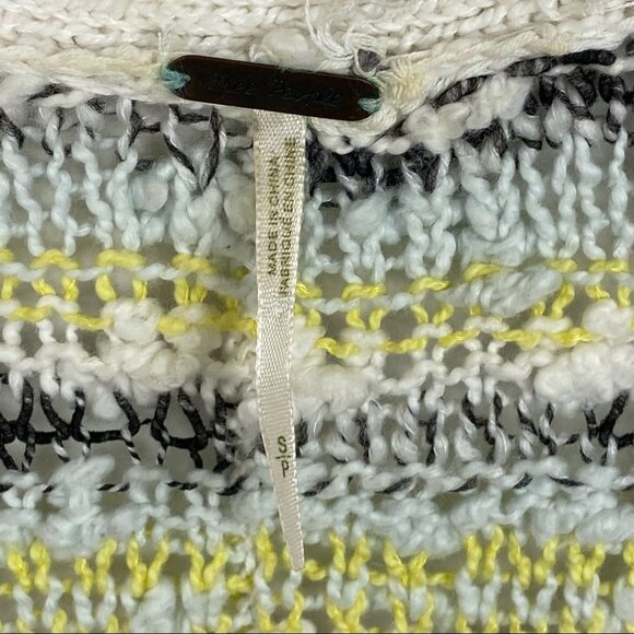 Free People‎ Marled Songbird Chunky Knit Pullover Sweater V-Neck Revolve Boho S - Picture 5 of 13